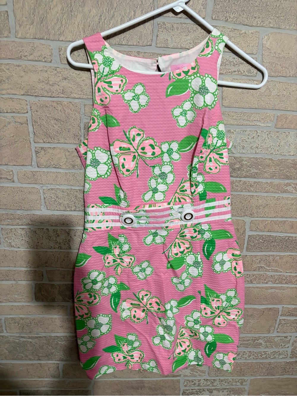 Lilly Pulitzer Pink Floral Sleeveless Shift Dress